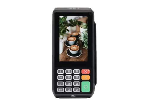 PAX A80 card payment terminal shown from the front PAX A80 card payment terminal shown from the front